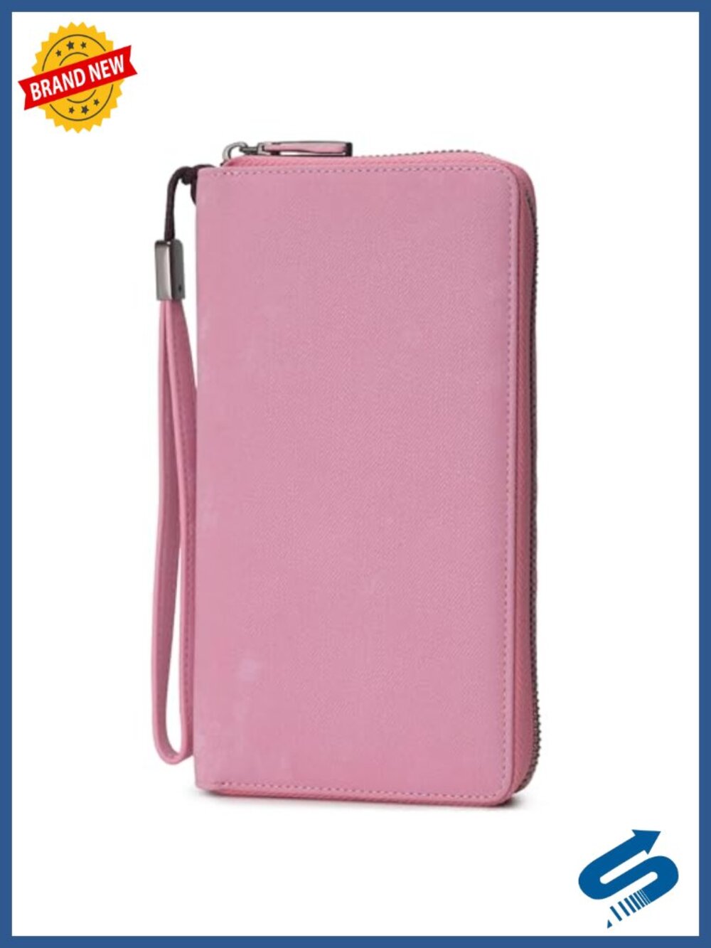 RFID Blocking Zip Around Phone Clutch Wristlet Large Capacity Travel Wallet